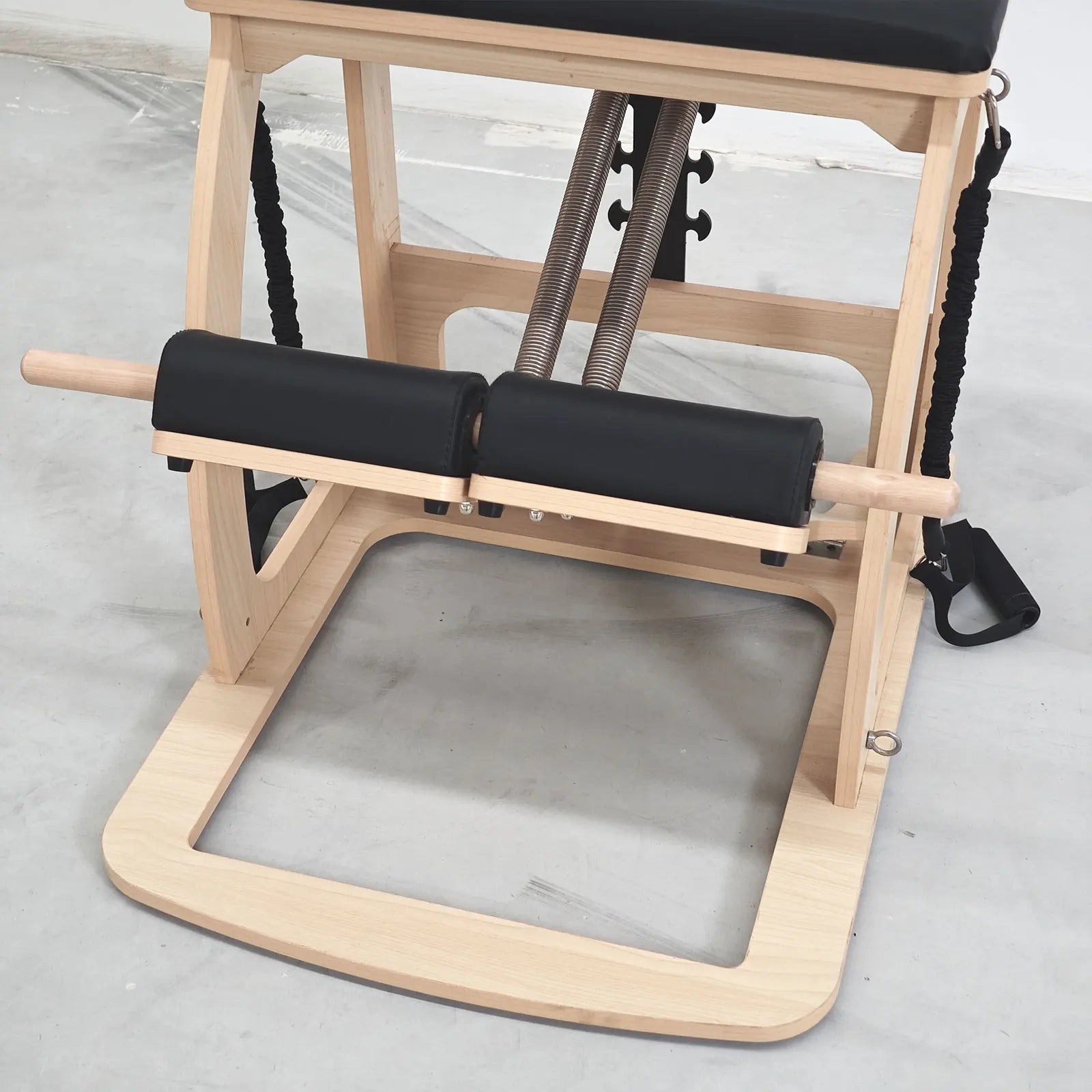 Wunda Pilates Chair Single Pedal Split Pedal Black 31x25x25in