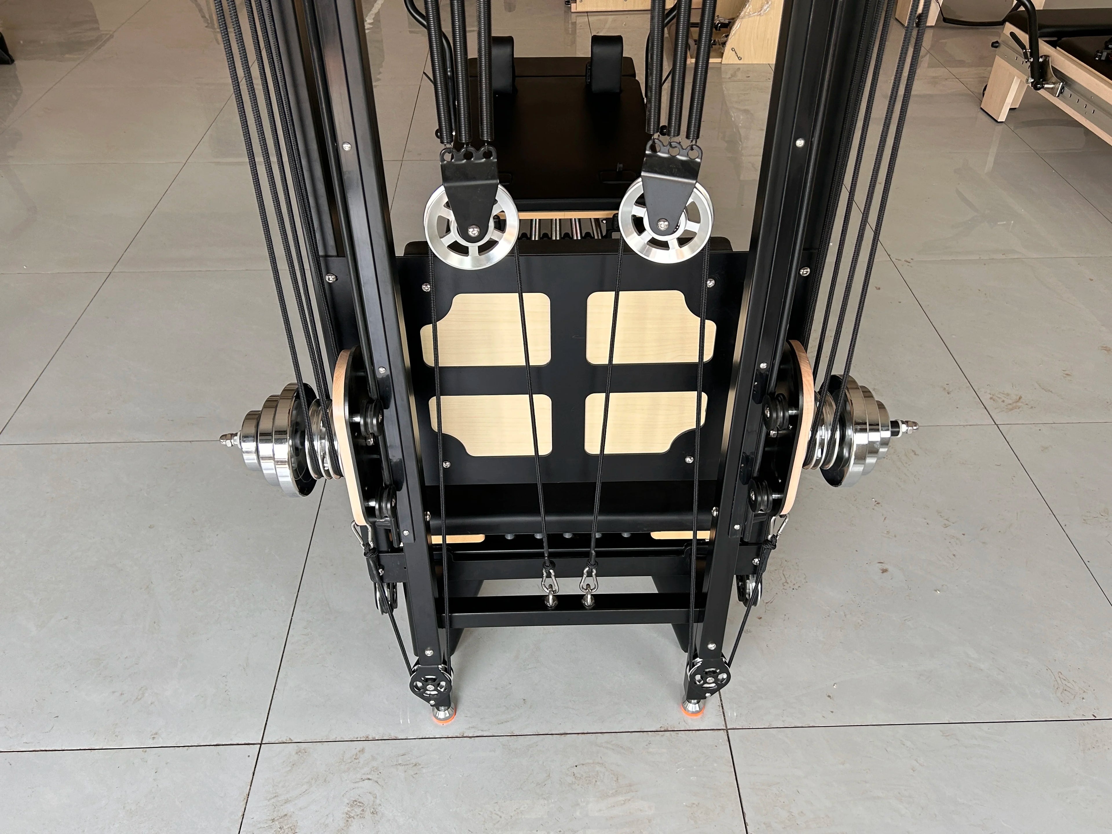 Commercial Pilates Reformer with Half Trapeze Tower