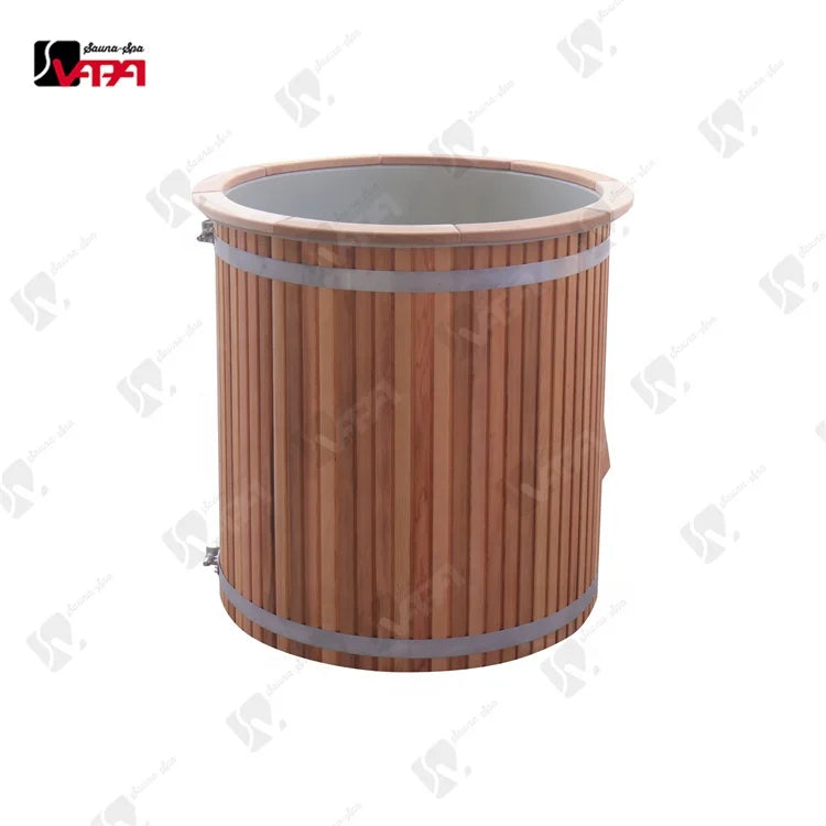 Cold Plunge Tub Round Bathtub Red Cedar Alfresco Outdoor Living Australia