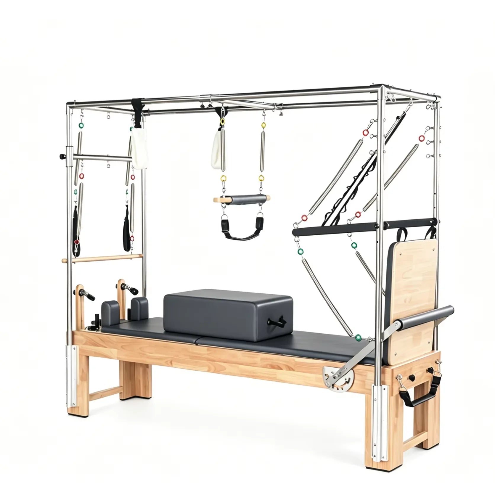 Oak Wood Cadillac Pilates Reformer Multifunctional Yoga Training Bed
