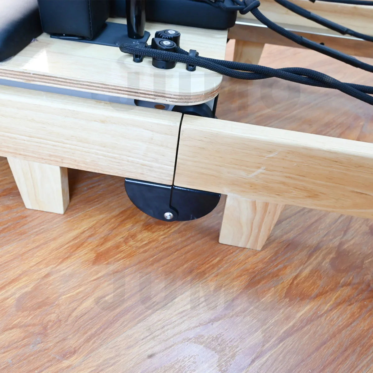 Jumo Oak Wood Pilates Reformer Studio Equipment 2420mm Black