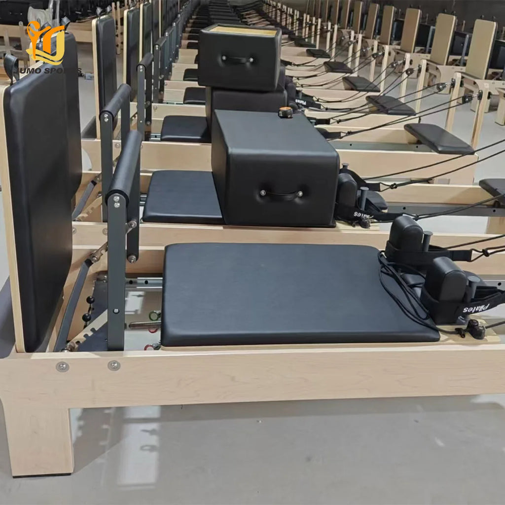 Maple Wood Pilates Reformer Adjustable Footbar 239cm