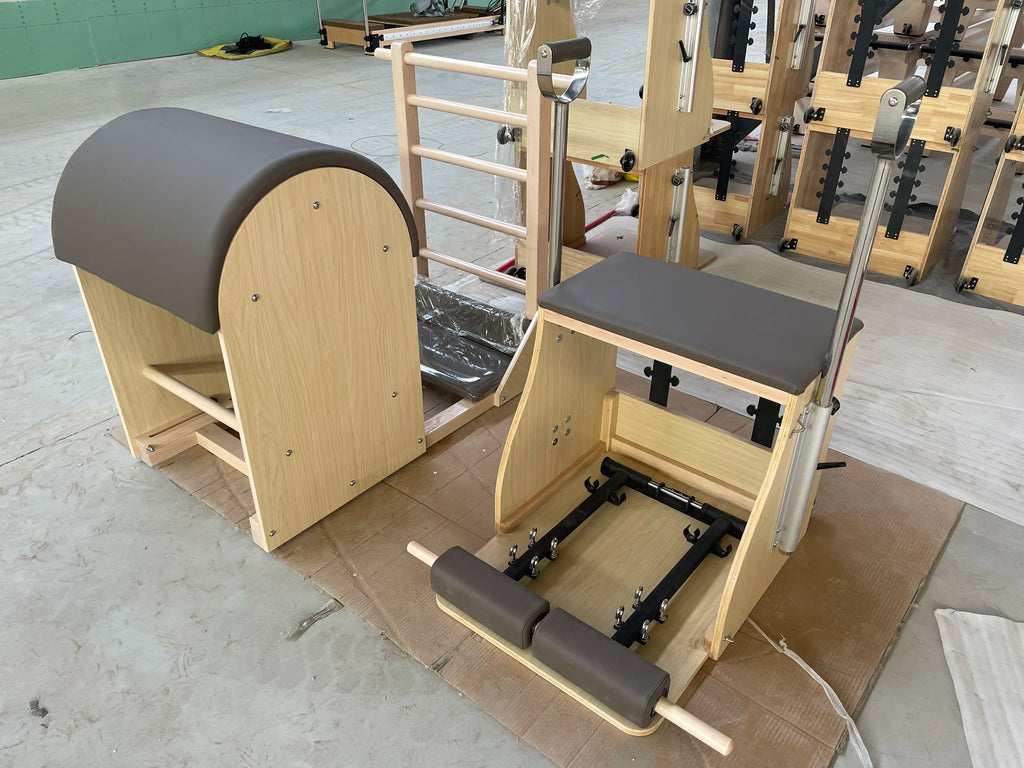 Maple Wood Pilates Ladder Barrel Commercial Studio Equipment White