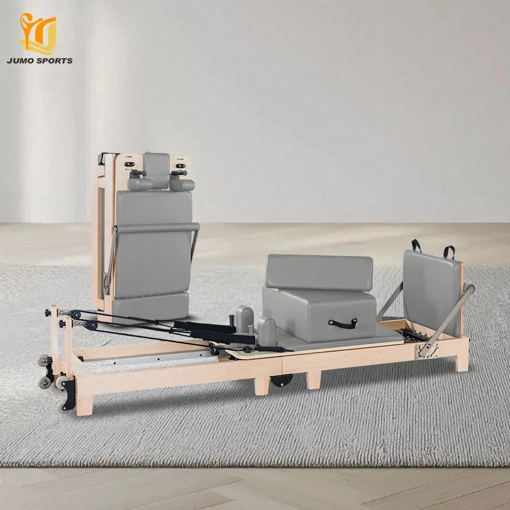 JUMO Foldable Maple Wood Pilates Reformer Studio Equipment Black