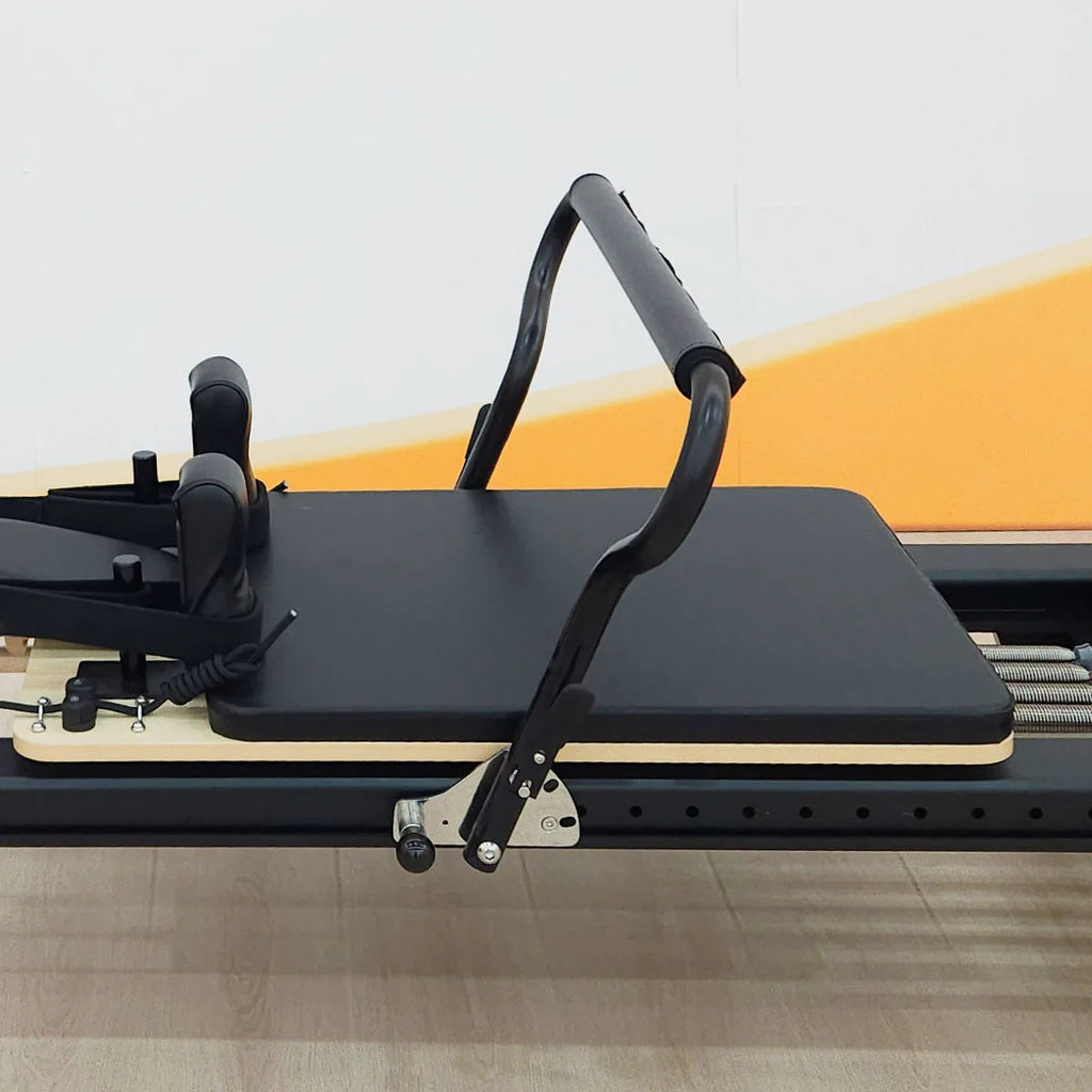 Professional Aluminum Pilates Reformer with Half Tower Black 240cm