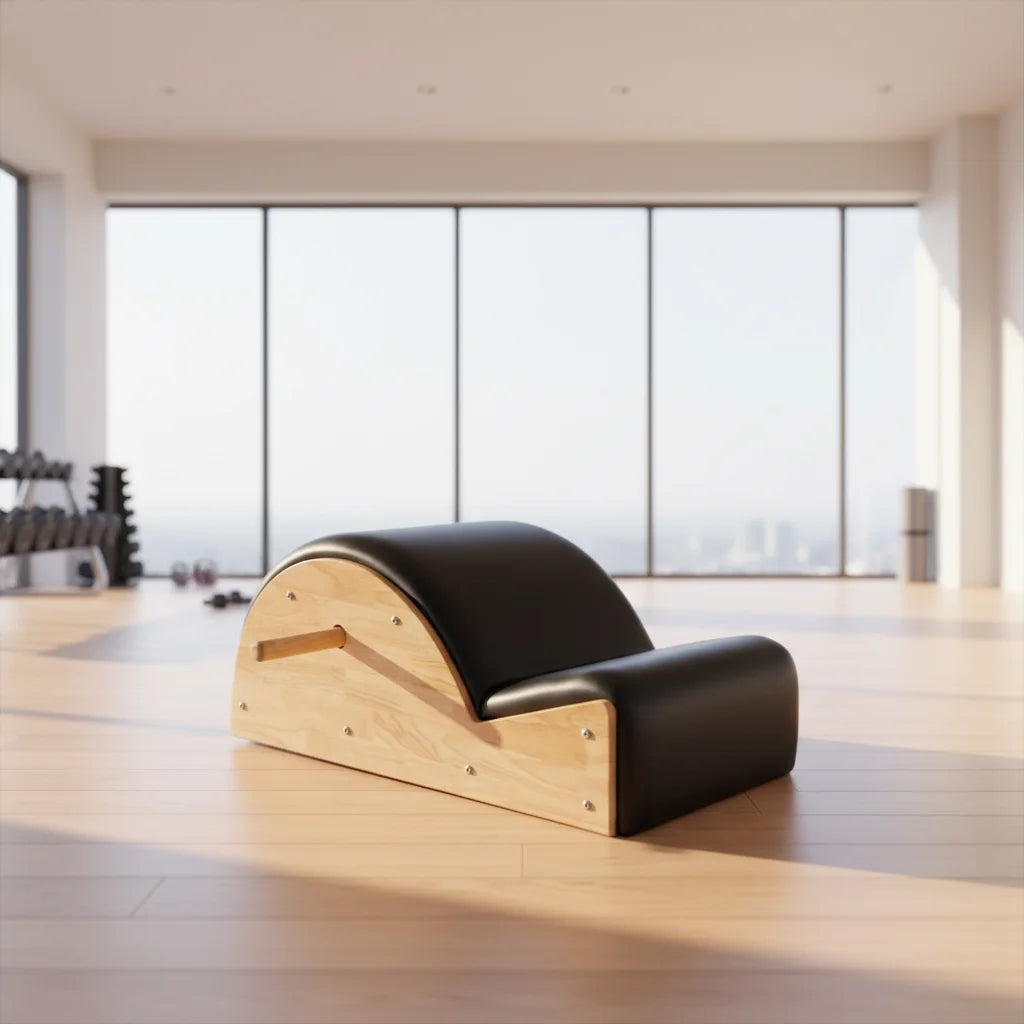 Maple Wood Pilates Spine Corrector Portable Studio Equipment Black