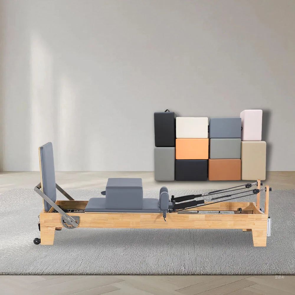 JUMO Professional Oak Wood Pilates Reformer Studio Equipment Gray