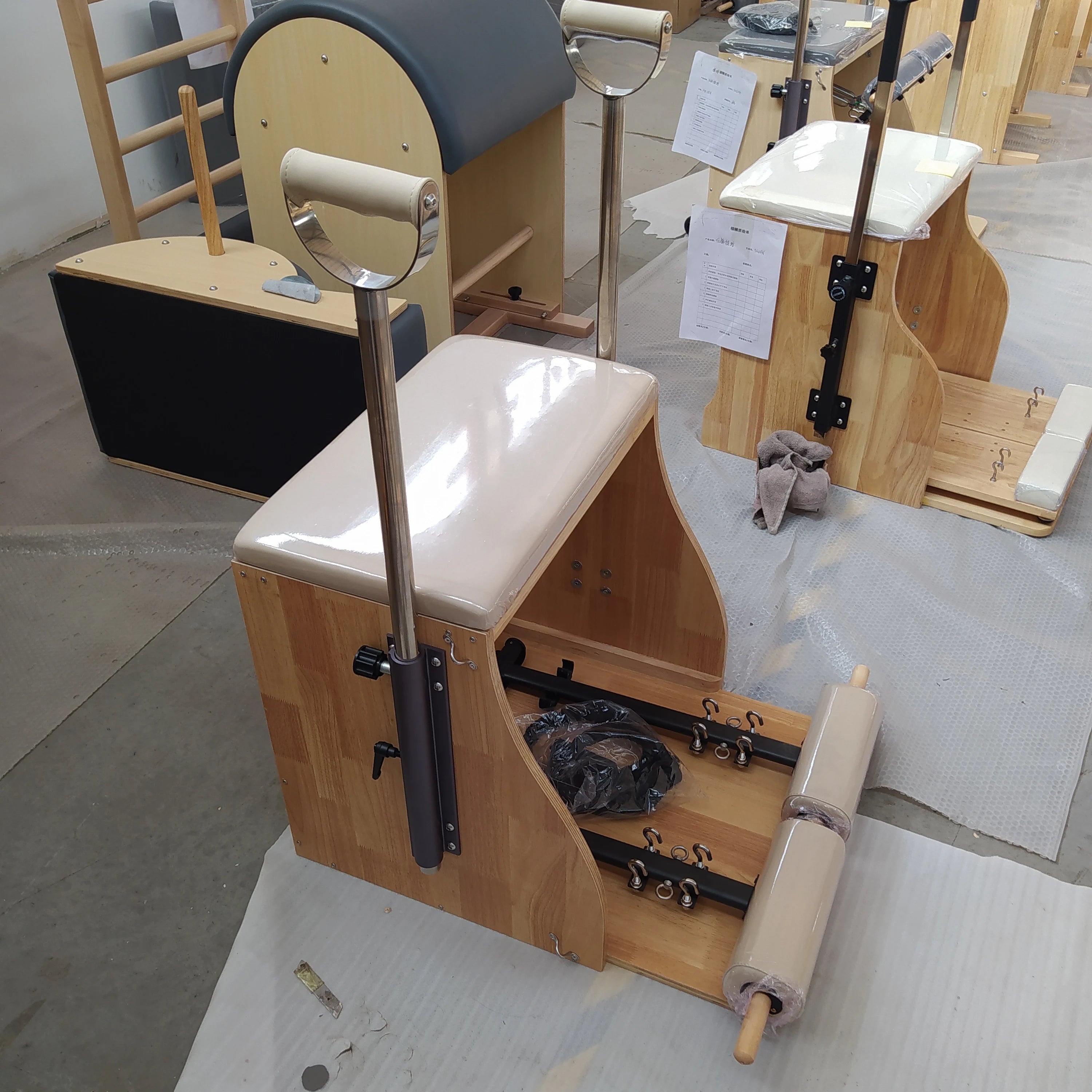 Adjustable Oak Pilates Wunda Chair Studio Grade Equipment