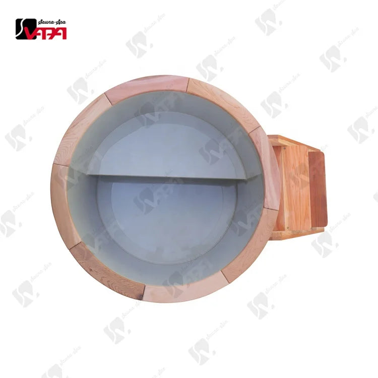Cold Plunge Tub Round Bathtub Red Cedar Alfresco Outdoor Living Australia