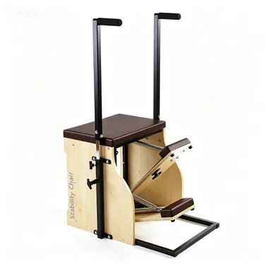 Wunda Pilates Chair Maple Wood Adjustable Studio Grade Black