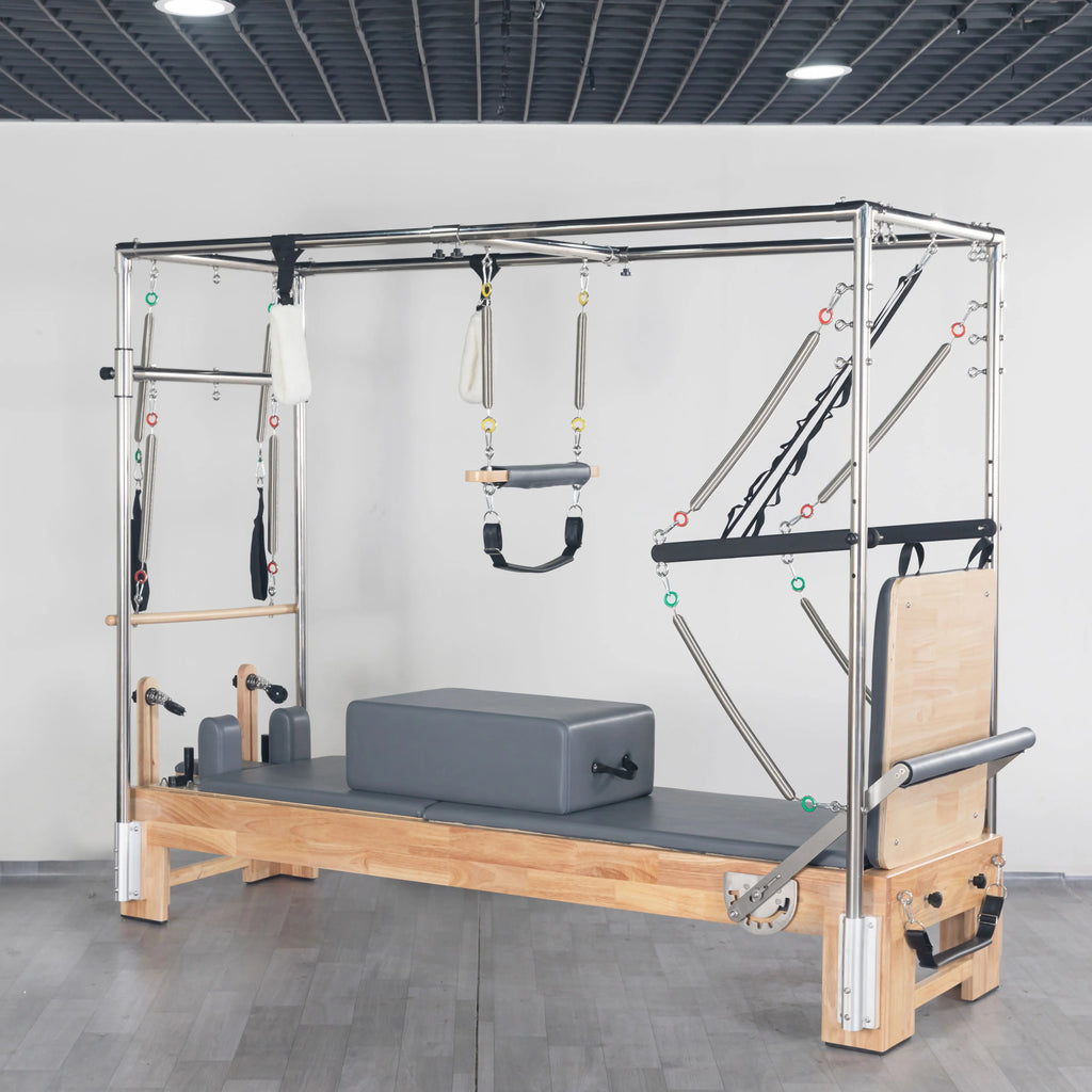 Oak Wood Cadillac Reformer Pilates Machine Commercial Grade