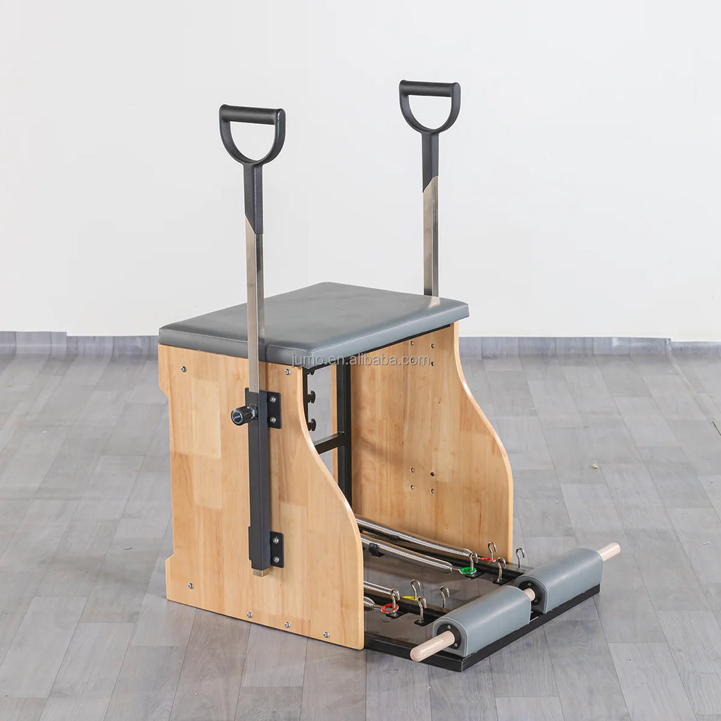 Studio Oak Wood Pilates Reformer Adjustable Resistance and Smooth Glide
