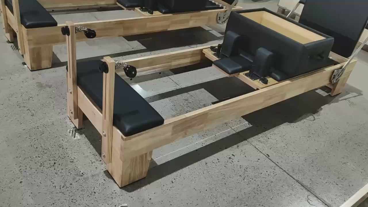 JUMO Professional Oak Wood Pilates Reformer Studio Equipment Gray