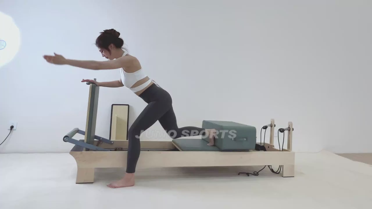 Maple Wood Pilates Reformer with Tower Professional Studio Equipment