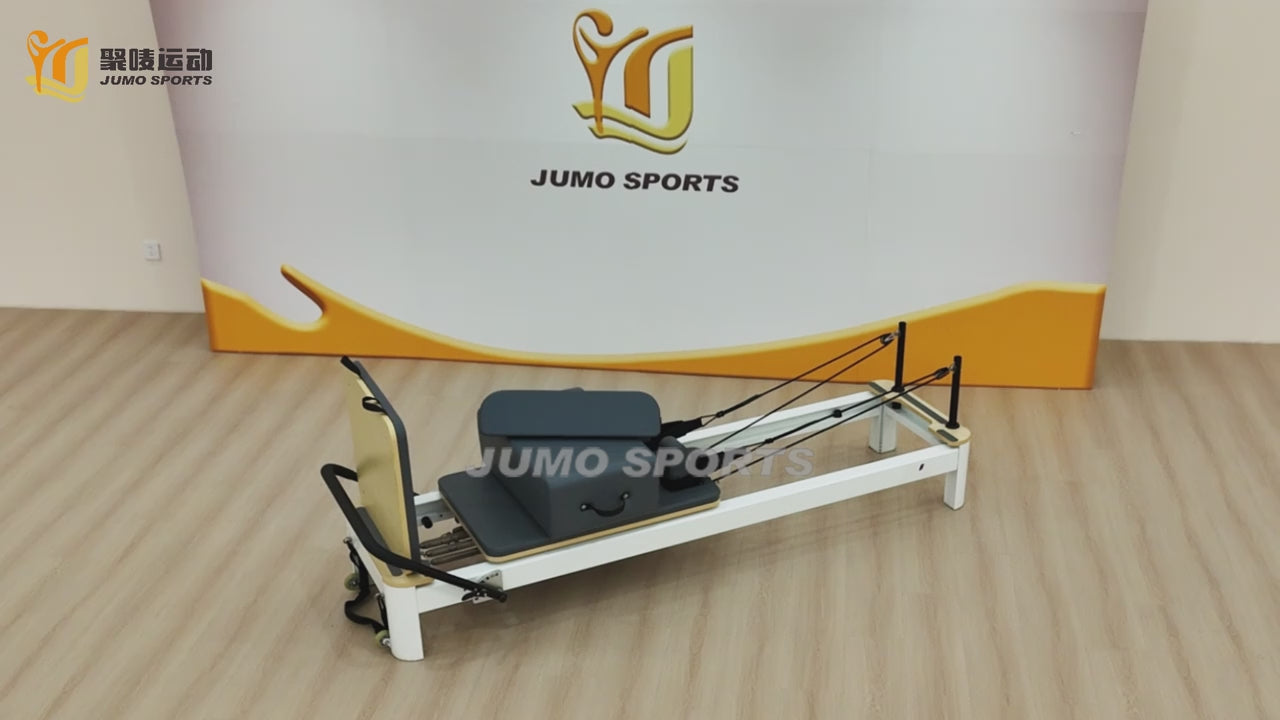 Aluminum Pilates Reformer Professional Studio Grade Sliding Carriage Black