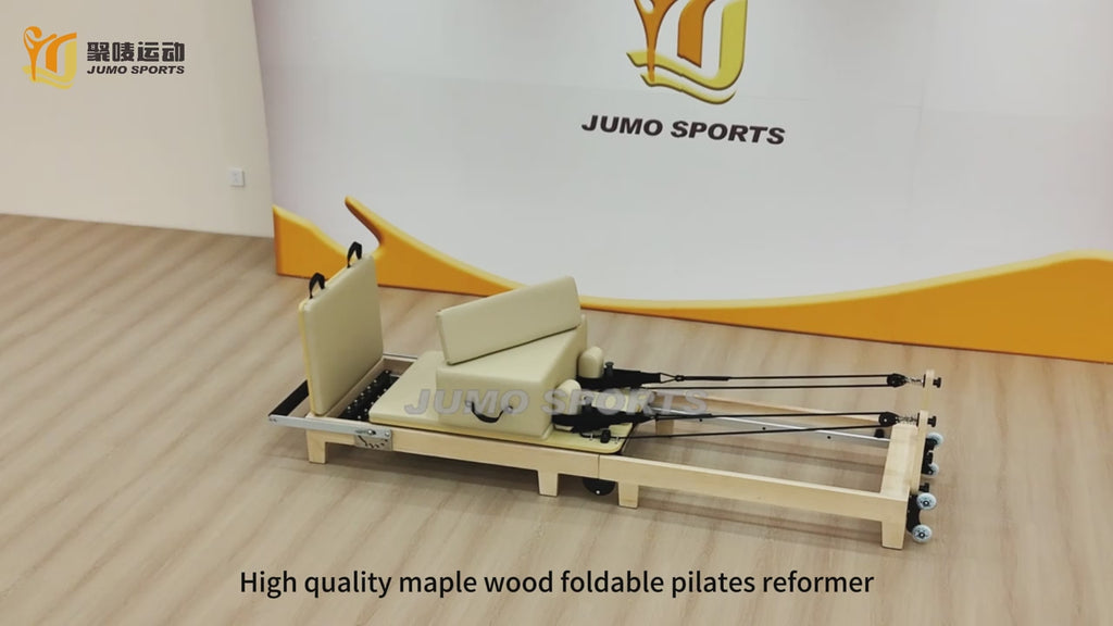 JUMO Foldable Maple Wood Pilates Reformer Studio Home Equipment
