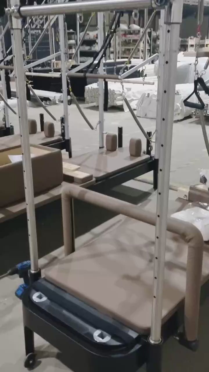 Aluminum Trapeze Cadillac Pilates Reformer With Sliding Footbar