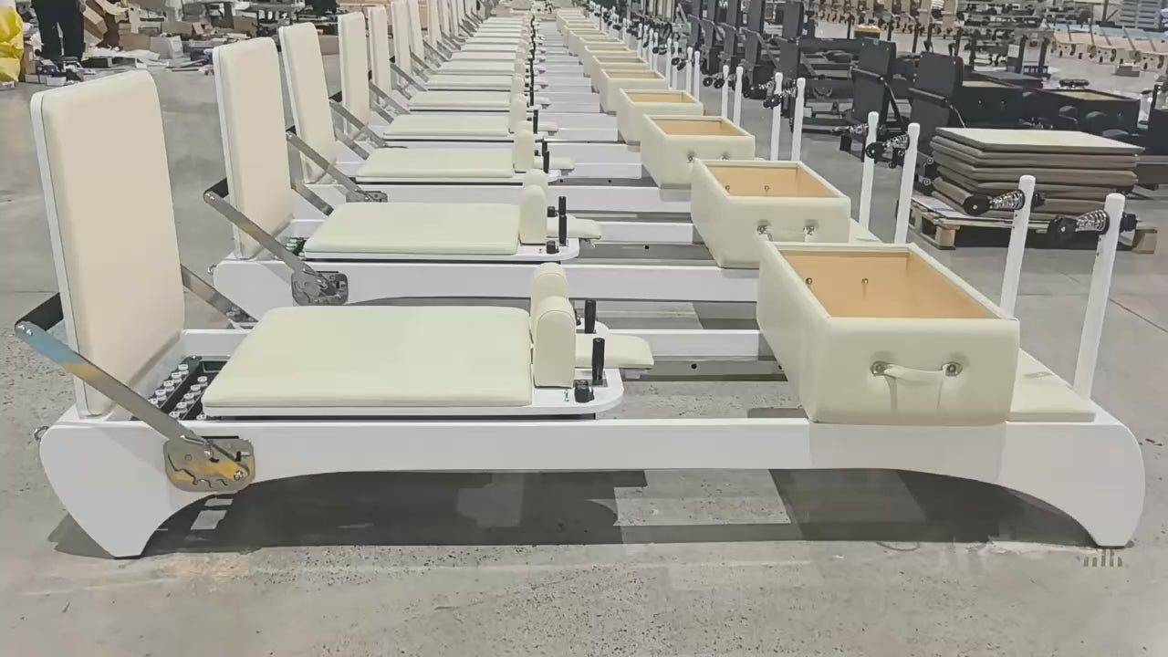 Professional Oak Wood Pilates Reformer Studio Grade 2360mm