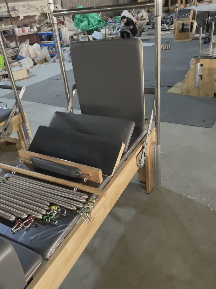 Professional Oak Wood Cadillac Reformer Customizable 228cm