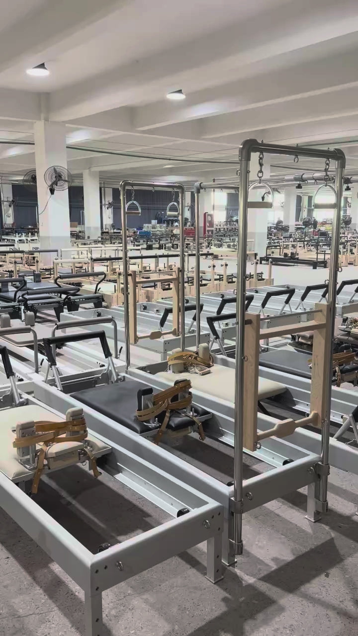 Classic Aluminum Pilates Cadillac Reformer Adjustable Studio Equipment